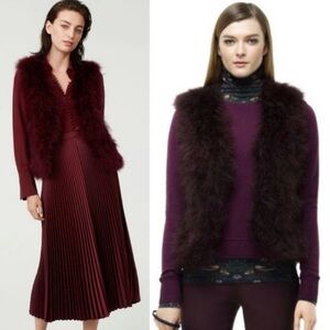 Club Monaco Marabou Feather Vest